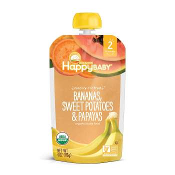 HappyBaby Clearly Crafted Bananas Sweet Potatoes & Papayas Baby Meals - 4oz