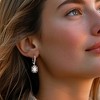 Ross-Simons 1.30 ct. t.w. CZ and .30 ct. t.w. Simulated Sapphire Drop Earrings in Sterling Silver - 2 of 3
