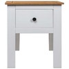 vidaXL Bedside Cabinet White 18.1 in.x15.7 in.x22.4 in. Pine Panama Range - 3 of 4