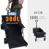 HTUTWOO Beach Collapsible Wagon Cart, Duty 350 lbs, Heavy Folding Utility Cart, Large Beach/Garden Cart for Outdoor Activities, Camping, Groceries - 4 of 4