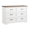 Modern 5 Drawers Dresser, Chest of Drawers Closet Organizers and Storage Clothes, Modern Dressers(White) - 3 of 4