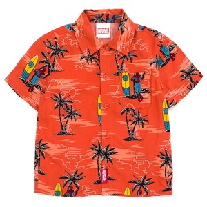 Marvel Hawaiian Matching Family Hawaiian Button Down Dress Shirt Toddler - 1 of 4