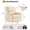 Recliner Chair with Heat and Massage, Oversized Electric Recliner for Elderly & Mobility Impaired, Adjustable PU Leather Lift Chair for Seniors - 2 of 4