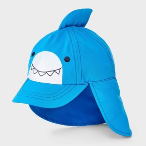 Baby Boys' Shark Swim Hat - Cat & Jack™ Blue - 1 of 3