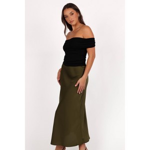 Petal and Pup Womens Nellie Satin Midi Skirt - 1 of 4