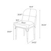 POVISON Modern Luxury Upholstered Dining Chairs Set of 2, Accent Side Chairs, Beige & Brown - 4 of 4