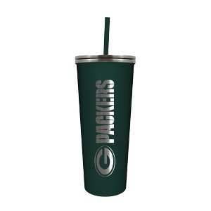 NFL Green Bay Packers 24oz Skinny Tumbler with Straw - 1 of 4