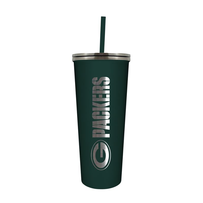 NFL Green Bay Packers 24oz Skinny Tumbler with Straw, 1 of 2