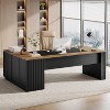 Tribesigns 78" L Shaped Executive Desk with Drawers, Computer Desk with Cabinet, Business Furniture Sets Workstation for Home Office - 2 of 4