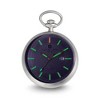 Black Bow Jewelry Charles Hubert Stainless Open Black Face Tritium Quartz Pocket Watch - 3 of 4