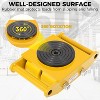 Industrial Machinery Skate Dolly, 13200 lbs Machinery Mover, Carbon Steel Machinery Moving Skate, 360° Rotation Anti-Skid Cover and 4 PU Wheels - 3 of 4