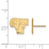 Black Bow Jewelry 10k Yellow Gold Fordham Rams NCAA Post Earrings - 2 of 3