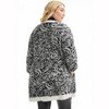 June + Vie by Roaman's Women's Plus Size Leopard-Print Eyelash Cardigan - 3 of 4