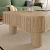PAGED Lift Top Coffee Table with Fluted Panel Hidden Storage, Wooden Center Table with Curved Safety Corners for Living Room, Office - 3 of 4