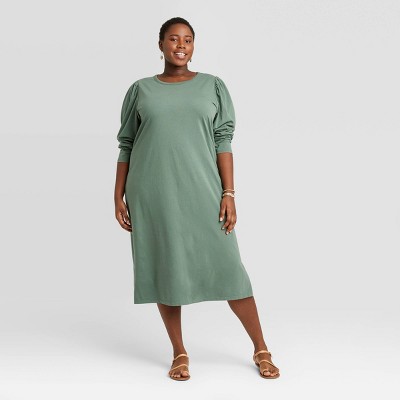 t shirt dress olive green