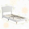 Modern Upholstered Bed Frame with Adjustable Headboard, Boucle Upholstered Platform Bed, Strong Wood Slats Support, No Box Spring Needed - 2 of 4