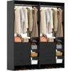 Aheaplus 30'' Freestanding Closet Organizer with Hanging Rods and Drawers, Closet System with Storage Shelves - 2 of 4