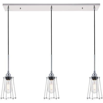 Elegant Lighting Eclipse 1-Light Chrome Pendant with Frosted Glass Globe