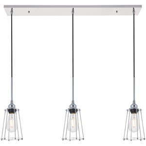 Elegant Lighting Auspice 3 light chrome Pendant - 1 of 4