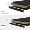 Lirago 44.1" Black Bookshelf 3 Tier Bookcase for Bedroom Office and Living Room Modern Wide Shelf Large Capacity - 2 of 4