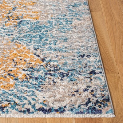 Metro-Mod Chic 79" Square Gray Synthetic Area Rug
