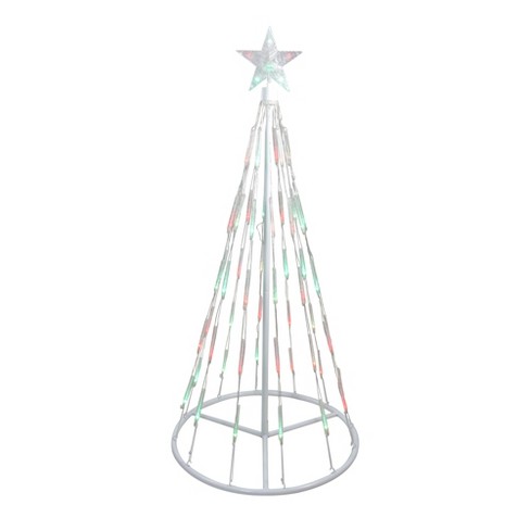 Northlight 4' White Single Tier Bubble Show Cone Christmas Tree Lighted ...