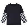 MyKids-USA Baby Boy And Girl Plaid Pattern Fake 1 Pieces Sleeve Design Shirt - 4 of 4