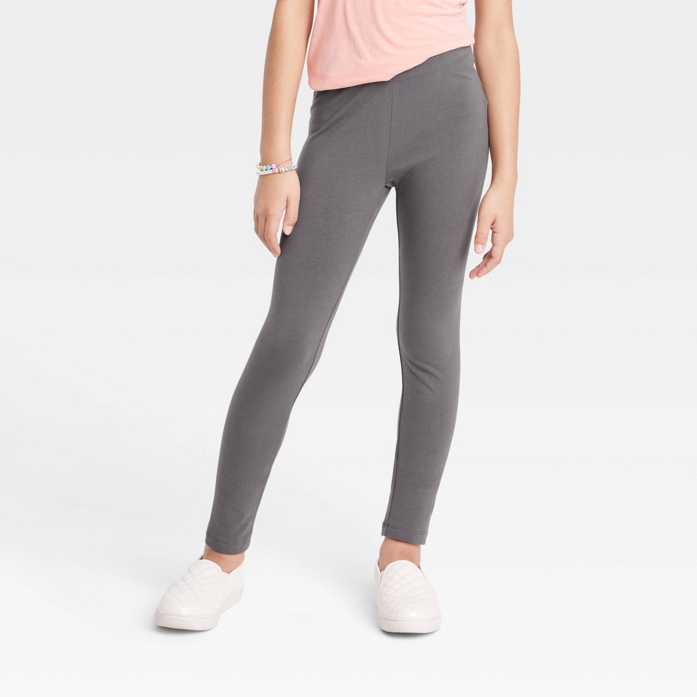 Girls' Leggings Pants - Cat & Jack Dark Gray S