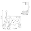 SKRAN Outdoor Sport Foldable Extended Wagon with 480lbs Weight Capacity,with Beach Wheels & Drink Holders,Side Pocket and Brakes for Camping - 3 of 4