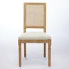 GDFStudio Noemie French Country Rubberwood Rattan Upholstered Dining Chairs (Set of 2) - 4 of 4