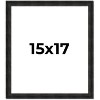 PosterPalooza | 15x17 Thin Barnwood Picture Frame, UV Acrylic, 2 Finishes - Grey and Black - 2 of 4