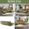 Karl Home |110 in. W Pillow Top Arm 3-Piece U-shaped Chenille Sectionals in Beige - 3 of 4