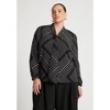 ELOQUII Women's Plus Size Printed Tie Neck Blouse - 3 of 4