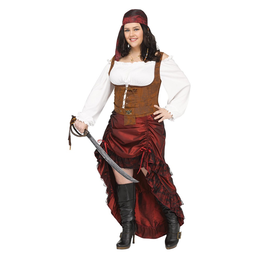 Plus Size Women's Plus Pirate Queen Halloween Costume 3X, Multicolored