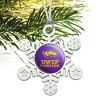 University of Wisconsin-Stevens Point Pointers Logo Metal Snowflake Christmas Tree Holiday Ornament - 2 of 3