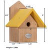 JCS Wildlife Chickadee Post Mount Birdhouse with Recycled Poly Lumber Roof - 2 of 4