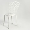 3-Piece Vintage Carved Patio Seating Set,Aluminium Patio Accent Chair Set Of 2,Round Table,Armless Chair With Petal-shaped Back-Maison Boucle - 4 of 4