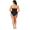 Women's Plus Mesh Around Mesh Insert One Piece Swimsuit - 4 of 4
