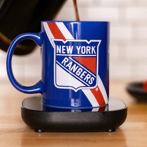 Uncanny Brands NHL New York Rangers Logo Mug Warmer Set - 1 of 4