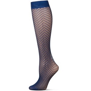 Memoi Women's Chevron Net Knee High Socks - 1 of 2