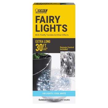 Feit Electric LED Fairy String Lights Cool White 30 ft. 100 lights