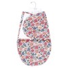 Hudson Baby Infant Girl Plush Faux Fur Swaddle Wrap, Pink Blue Pretty Floral, 0-3 Months - 2 of 2