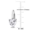 EVERLY JEWELRY | Sterling Silver 4 CT TGW Cubic Zirconia Heart Leverback Earrings - 3 of 4