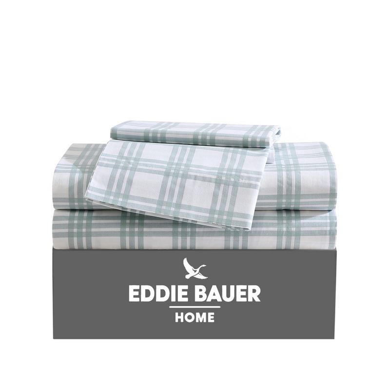 Eddie Bauer Basic Plaid - Green Queen Sheet Set, 1 of 9