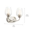 Kichler Lighting Valserrano 2 - Light Vanity in  Brushed Nickel - 3 of 4