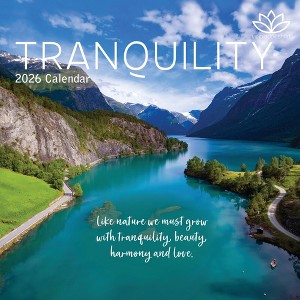 2026 Square Wall Calendar, Tranquility, 16-Month Mind, Body, Spirit Theme with 180 Reminder Stickers (12x12 In) - 1 of 4