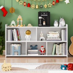 Book Shelf, Cubes Storage Organizer, Freestanding Bookshelf Cube Shelf for Bedroom, Living Room, 3-Tier Open Bookshelf Wooden Bookcase - 1 of 4