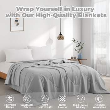 Peace Nest Ultimate Soft Waffle Reversible Blanket All-season Dual-side Comfort