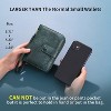Leather Credit Card Holder Wallet for Women, RFID Blocking Bifold Zipper Card Case Organizer with Wristlet, 32 Card Slots Large Capacity - 3 of 4