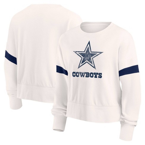 Nfl Dallas Cowboys Women's Long Sleeve Primary Antique Crew Fleece  Sweatshirt - M : Target